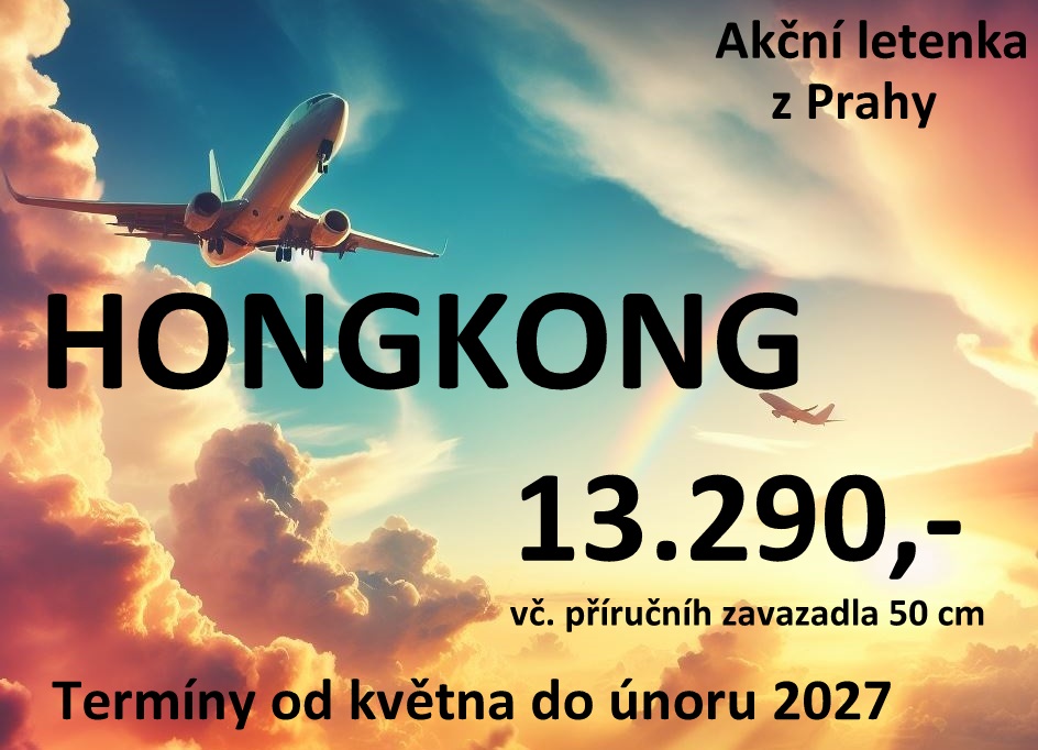 akční letenka Hongkong