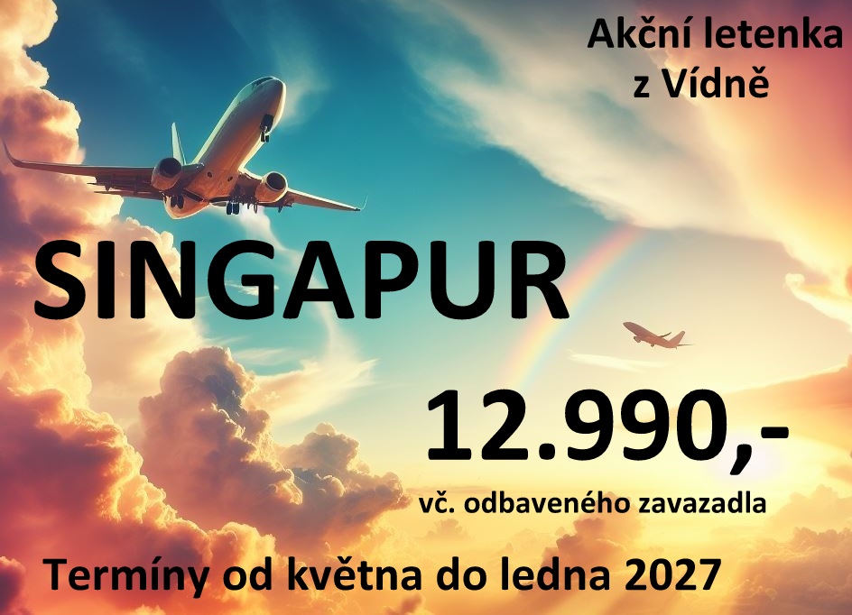 akční letenka Singapur