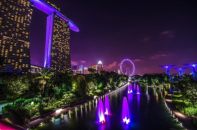 Singapur zátoka Marina Bay co navštívit a vidět v Singapuru