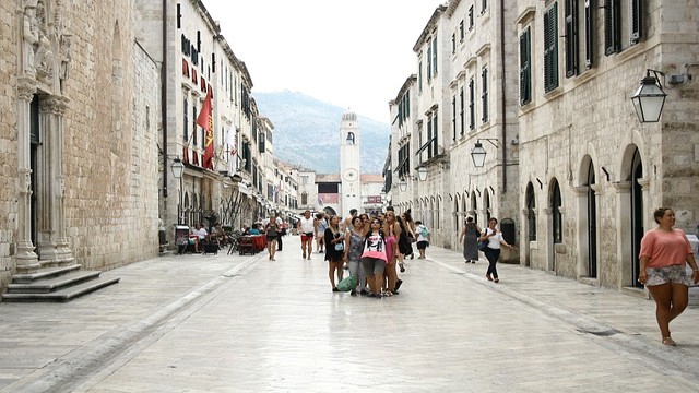 Dubrovník ulice Stradun co navštívit a vidět v Chorvatsku