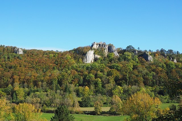 Blaubeuren zřícenina hradu Německo