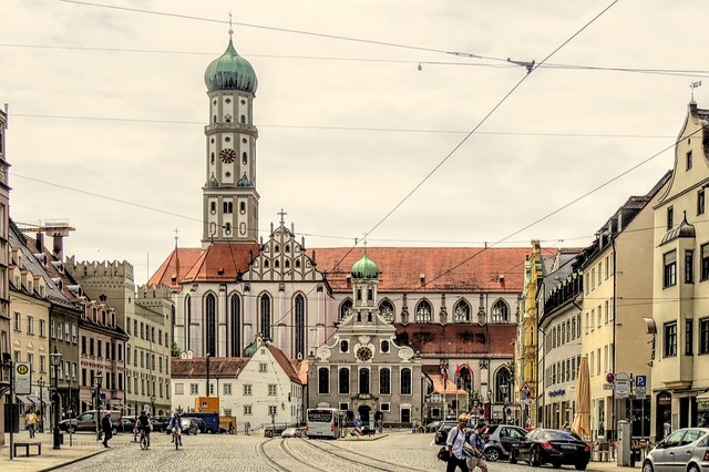 Německo Augsburg Maximilianstrasse co navštívit a vidět