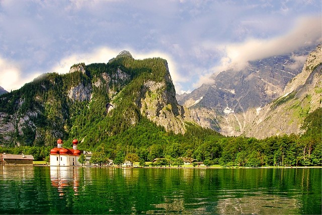 Německo jezero Königsee St Bartholomä co navštívit a vidět