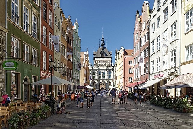 Polsko Gdaňsk náměstí Dlouhý trh