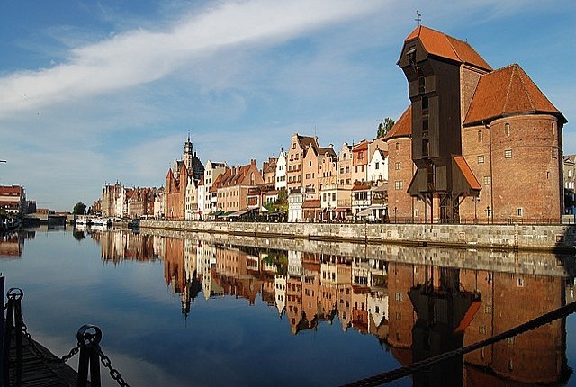 Polsko Gdaňsk nábřeží