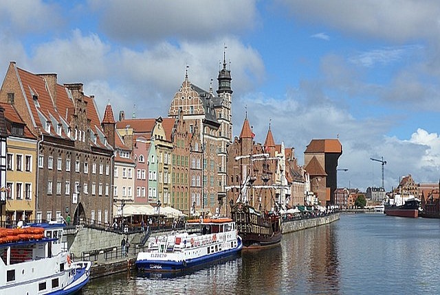 Polsko Gdaňsk nábřeží 